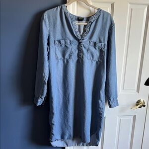 Ann Taylor Blue Long Sleeve Dress